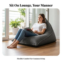 Triangular Lounger Chair Removable and Creclineable Cover Lazy Sofa Seat or Recline Ergonomic Assistance for Teenagers, Bedroom