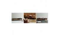 Minimalist TV Cabinet with Sliding Doors Low-Height Tv Stand with Sliding Doors Wood-Grain Lowboard Floor-Standing for Living Room, Apartment