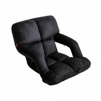 Foldable Lounger with Armrests No Assembly Required Adjustable spine supportrest Lounger