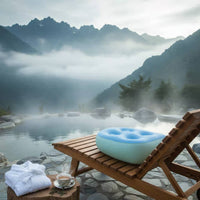 Inflatable Bath Seat with Suction Cups Massage Surface Spa Booster Seat Waterproof Booster Pad for Elderly