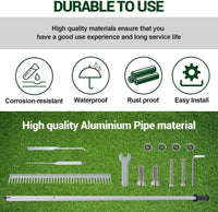 Lightweight Aluminum Detachable Garden Rake for Lawns and Lakes