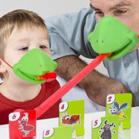 Safe Frog Toy with Elastic Loop Stretchy Plastic Frog Toy Playful Game Piece Interactive for Children