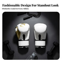 2 Pieces Boxing Gloves Hook-and-Loop Closure Muay Thai Training Gloves Wrist Support Fighting Sports Gear for Women, Beginners