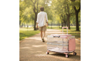 Pet Carrier with Wheels Transparent Pet Carrier Suitcase Breathable for Airport