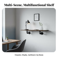 Adhesive Floating Shelf No-Drill Storage Solution Minimalist Design for Bathroom