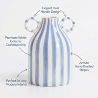 Hand-painted White Porcelain Vase, European Style