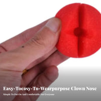 timeless Clown Design Red Foam Nose Funny spherical red Nose Easy to Wear Costume Accessory Lightweight for entertainers, jokesters, Adults, Halloween, April Fool's Day, Stage Performances, Photo Shoots