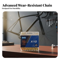 12 Speed Bike Chain Wide Compatibility 12-Speed Cycle Chain Fluid Shifting Wear-Resistant for Cyclists, Cycling, Trail Riding