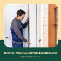 Reinforces wooden doors, easy install