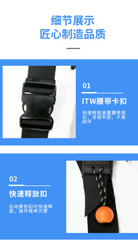 腰挂式救援抛绳包水域救援抛绳腰包防汛救援抛绳袋漂流反光救生绳