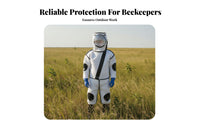 Reinforced Overall One-Piece Hooded Beekeeper Overall Full-Body Coverage Mesh Face Suit for Beekeepers
