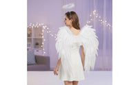 Angel Wing with Circlet Headband Lightweight Angel Wing with Circle Comfortable Accessory for Cosplayers