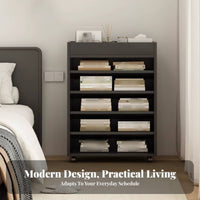 Rolling Clothes Bin with Lid Woven Design Laundry Container Removable Liner