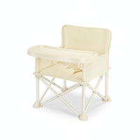 Foldable Baby Beach Chair with Backrest Folding Baby Chair Safety Strap Infant Learning Seat Sun Canopy for Babies, Infants, Outdoor, Camping, Garden, Patio