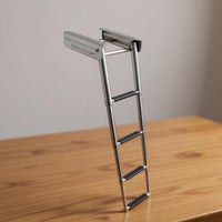 Extendable Boat Ladder Compact Folding Boarding Ladder Quick Release Mount Marine Hardware for Swimmers