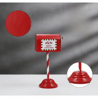 Tabletop Mailbox Metal Christmas Mailbox Decorative Decoration for Mantel, Entryway