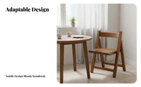Collapsible Dining Chair Foldable Design Upholstered Folding Chair Space-Saving
