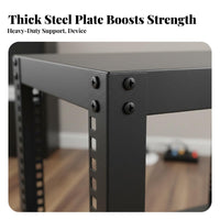 2 Pieces Server Rack Network Rack IT Hardware Rolling Cabinet Durable Steel Construction Suitable for Studio Living Room Home Office