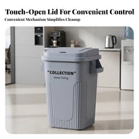 Lidded Trash Can with Lid | Wide Mouth Opening, Thickened Body, Garbage Bin with Lid, for Kitchen