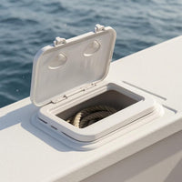 Integrated Latches Marine Hatch Cover ABS Plastic Locking Hatch Cover Textured Surface Boat Accessory Rounded Corners for Storage Opening