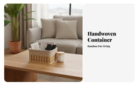 Rectangular Woven Basket adaptable Household Storage Space-Saving
