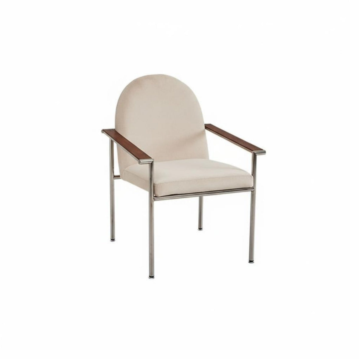 Upholstered Armchair Retro aesthetic Dining Room Chair Ergonomic Support for Bedroom
