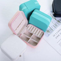 Portable Zipper Jewelry Organizer Box for Earrings and Necklaces