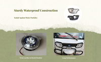 LED e-tricycle headlight with brake light