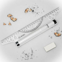 Parallel Ruler Easy Sliding Rolling Ruler Transparent for Designers, Artists