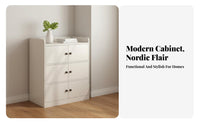 1 Piece Storage Cabinet Freestanding Cupboard Organizer Storage Cabinet with Doors High Capacity Wooden Furniture Suitable for Bedroom Living Room Hallway