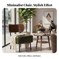Armchair and End Table Pair Minimalist Design Conversation Set Space-Saving Ergonomic Backrestrest for Interior Designers