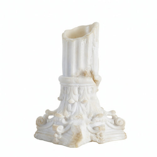 Column Vase Embossed Pedestal Vase Architectural for Living Room, Showroom