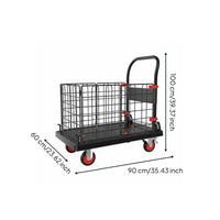 Fenced Platform Trolley Portable Folding Platform Trolley Space Saving