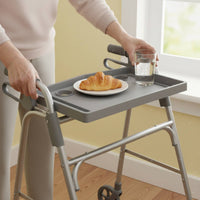 Mobility Aid Tray with Cup Holders Foldable Design Folding Mobility Aid Tray