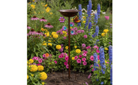 Sturdy Birdbath with Stake Vintage Bird Bath with Stake Long-Lasting Standing Bird Bath Easy to Assemble for Flower Bed