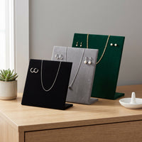 Velvet Earring Display Stand Jewelry Organizer for Studs, Rings, and Necklaces