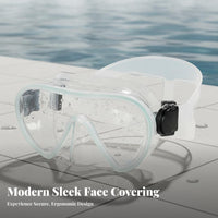 Anti-Fog Nose Cover Swim Mask Waterproof Snorkel Mask Nose Cover HD Vision for Snorkelers, Beginners, Underwater Exploration, Pool, Ocean