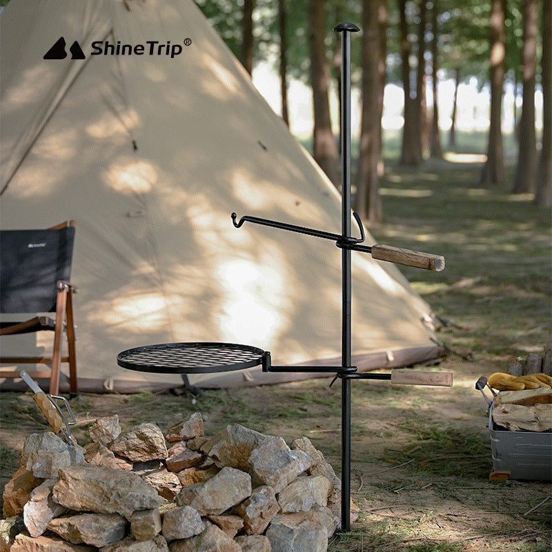 Portable Cast Iron Grill Rack for Outdoor Cooking