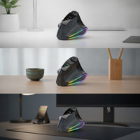 Vertical Ergonomic Mouse Wireless Mouse with Color Display Rechargeable Type-C for Office Workers, Laptop Users, Desk Setups