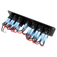 6+1 Position Rocker Switch Panel with 6 Toggle Switches and Digital Voltmeter, Waterproof