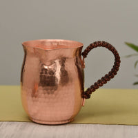 Vintage Design Pure Copper Cha Hai Multi-Functional Handmade Copper Fairness Cup Easy to Clean Chinese Tea Fairness Cup Anti-Scald Handle