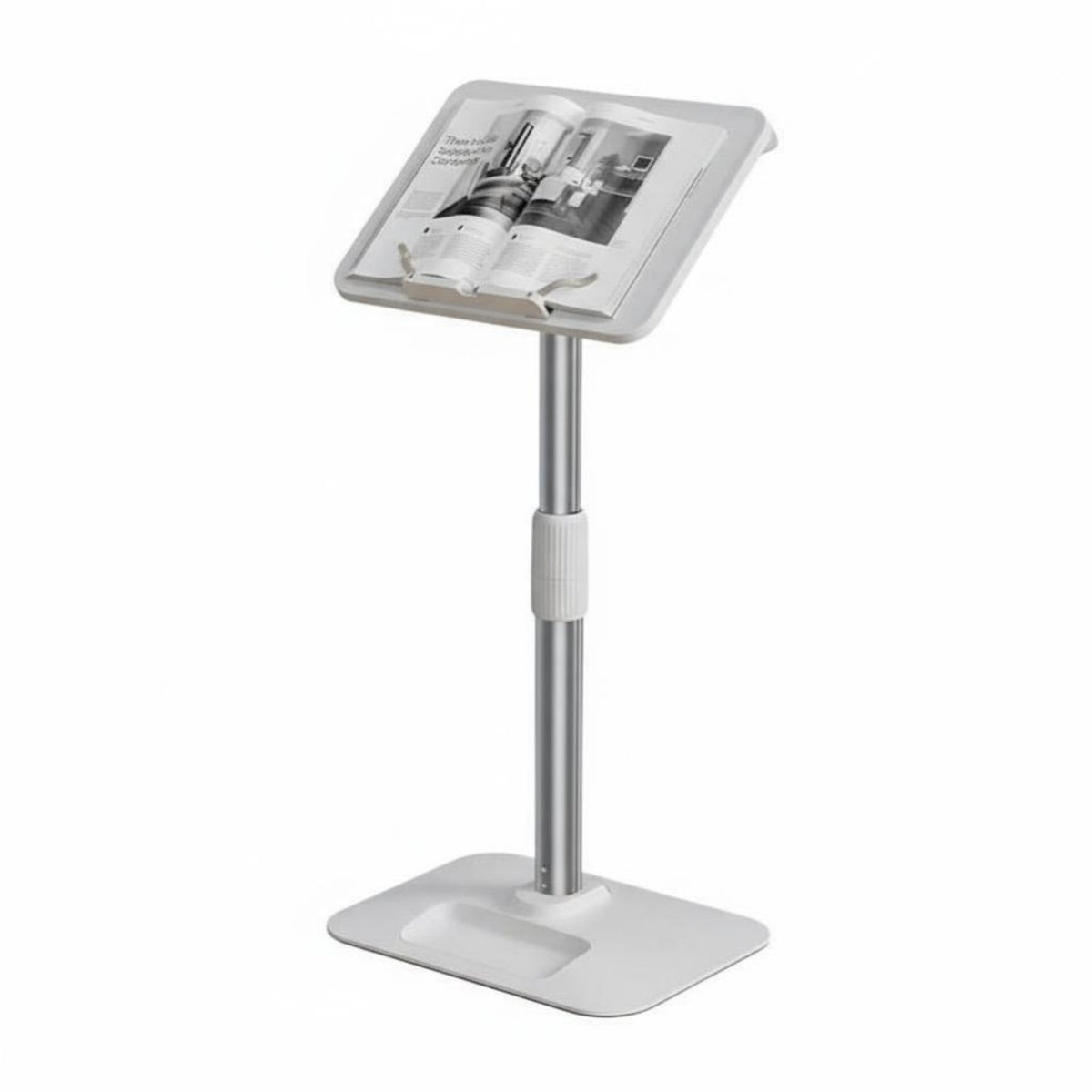Adjustable Floor Book Holder Easy Assembly Study Furniture With Page fasteners