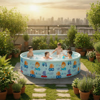 Collapsible Foldable Pool Easy-Draining Foldable Swimming Pool Portable Quick Setup for Children, Toddlers, Backyard, Patio, Indoor