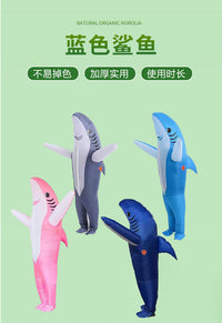 派对活动户外搞笑团建聚会演出服亲子互动鲨鱼充气服充气服派对