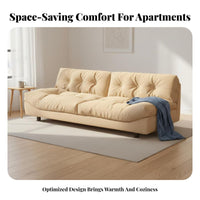 Space-Saving Fluffy Sofa Cushiony Cushioning Fluffy Couch Deep Seat Puffy Lazy Sofa Scratch-Resistant Material for Apartment Dwellers, Young Adults, Pet Owners, Small Areas, Bedroom, Lounge Area