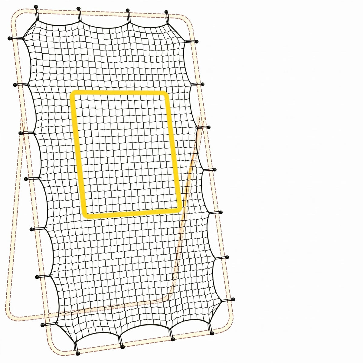 Square Mesh Volleyball Rebound Net Target Area Replacement Volleyball Net Attachment Cords Athletic Equipment Fastening Strap