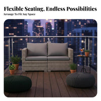 4 Pieces 4-Piece Woven Seating Set Weather-Resistant Outdoor Furnishing Long-Premiuming Frame Easy to Clean for Householders