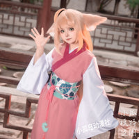 【无鞋】现货狐妖小红娘涂山苏苏幼年版cos服幼年时期cosplay服装 M 暖橙色单假发╋发网（扣子网）