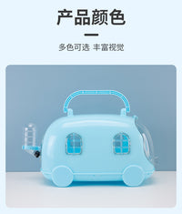 波尔小汽车新款仓鼠房车新颖外带笼跨境货源金丝熊塑料外带外出