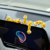 4 Pieces Giraffe Car Ornament Cute Giraffe Dashboard Decoration Playful Dashboard Ornament for Drivers, Animal Lovers